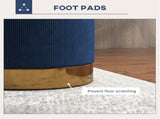 Round Ottoman, Upholstered Foot Stool 04471701