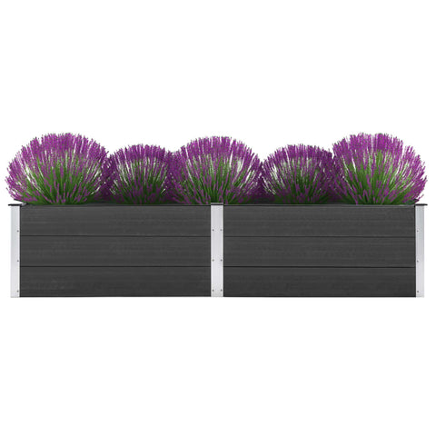 ZNTS Garden Raised Bed 250x50x54 cm WPC Grey 49057