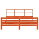 Bed Frame without Mattress Wax Brown 200x200 cm Solid Wood Pine 3309937