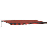 Retractable Awning Manual Orange and brown 600 x 350 cm Fabric 3331705