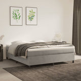 Box Spring Bed Frame Light Grey King Velvet 3121156
