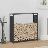 Firewood Rack Black 90x28x90 cm Cold-rolled steel 864215