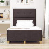 ZNTS Bed Frame Dark Brown 120x200 cm Fabric 3344721