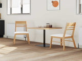 Dining Chairs 2 pcs Natural 43 x 54 x 89 cm Solid Rubber Wood 42020446