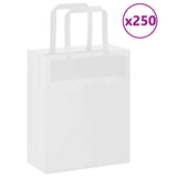 Paper Bags 250 pcs with Handles White 18x8x22 cm 4101838