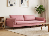 3-Seater Sofa Pink 222 x 81 x 89 cm Velvet 42048646