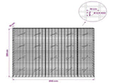 Gabion with 3.5 mm Wire and 5x10 cm Mesh 250x10x200 cm 3462575
