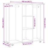 Wardrobe Artisan oak 102 x 38 x 110 cm Engineered wood 873908