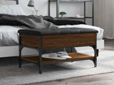 Shoe Bench Brown Oak 62x42x45 cm Engineered Wood 835191