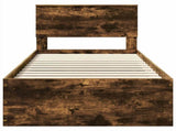 Bed Frame Smoked Oak 100 x 200 cm Engineered Wood 3408701