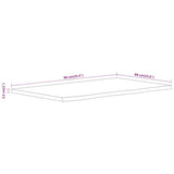 Bathroom Countertop 90x60x2.5 cm Rectangular Solid Wood Acacia 370261