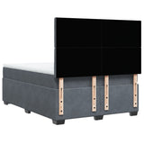 Box Spring Bed with Mattress Dark Grey 140x190 cm Velvet 3290919