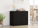 Sideboard with Drawer Black Oak 60 x 30 x 70 cm Engineered Wood 880775