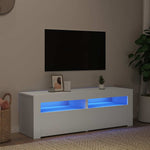 TV Cabinet with LED Lights White 120x35x40 cm 804355