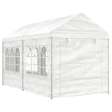 Gazebo with Roof White 4.46x2.28x2.69 m Polyethylene 3155478