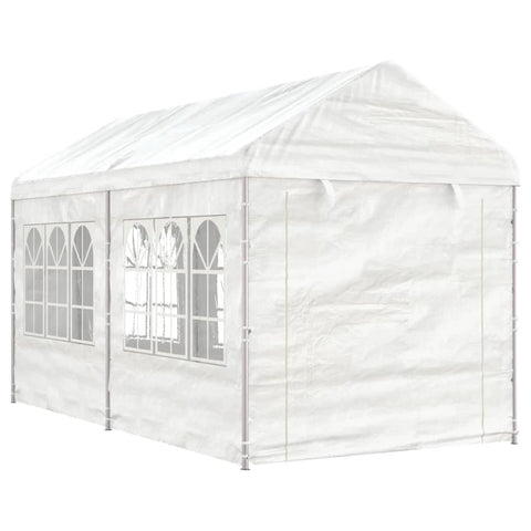 Gazebo with Roof White 4.46x2.28x2.69 m Polyethylene 3155478