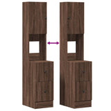 Kitchen Cabinet Brown Oak 35x50x180 cm Engineered Wood 840764
