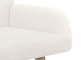 2 Seater Sofa with Solid Wood Legs Cream Boucl 42051065