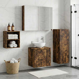 Bathroom Furniture Set 4 pcs Smoked Oak 3407427