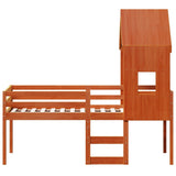 High Sleeper Bed without Mattress Wax Brown 80x200 cm Solid Wood Pine 3282012