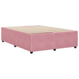 Bed Frame without Mattress Pink 140x200 cm Velvet 3285017