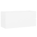 Sink Cabinet with Built-in Basin White Engineered Wood 3071567
