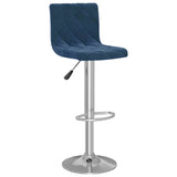 Bar Stools 2 pcs Blue Velvet 333691