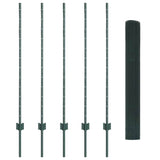 Welded Wire Fence with Post 10 x 1.2 m PVC-Coated Steel 3336448