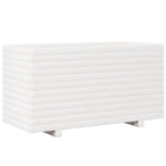 ZNTS Garden Planter White 90x40x49.5 cm Solid Wood Pine 847374