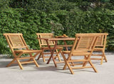 Folding Garden Chair Set of 4 Teak Solid teak wood Medium 3155046