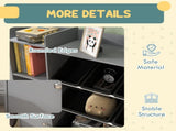Toy Storage Unit with 8 Removable Bins, Storage Shelves, Cabinet, Grey T3398P347689