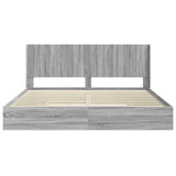 Bed Frame with Storage and Headboard Grey Sonoma 180 x 200 cm 3414006