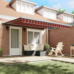 Retractable Awning Manual Yellow and orange 400 x 350 cm Fabric 3330748