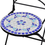 Patio Furniture Blue and White Powder-coated iron and ceramic tile 271771