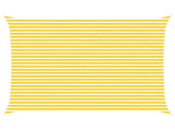 Sun Shade Sail Yellow and White 5 x 4 m 100% Polyester Oxford 42031076