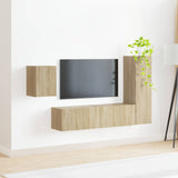 TV Cabinet Set 4 pcs Sonoma Oak Engineered Wood 3408999