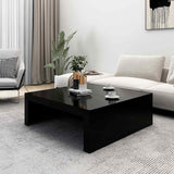 Coffee Table Black 100x100x35 cm Engineered Wood 808568