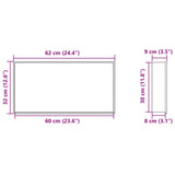 Shower Niche Brushed Gold 62x32x9 cm Stainless Steel 4005129