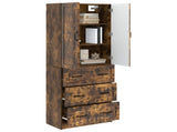 Cabinet Set 2 pcs Smoked Oak 66 x 34.5 x 87 cm Engineered Wood 3416966