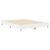 Bed Frame White Engineered wood King Bed Frame Rectangular 3328708