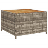 Garden Sofa with Table and Cushions L-Shaped Grey Poly Rattan 369049