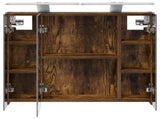 Bathroom Mirror Cabinet Smoked Oak 60 x 14.5 x 50 cm 889083
