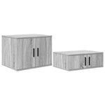 Storage Bed Frame with Drawer Grey sonoma 234 x 103 x 53.5 cm 3335594