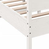 Bed Frame without Mattress White 140x200 cm Solid Wood Pine 3216382