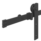Sliding Door Hardware Kit 183 cm Steel Black 4009712