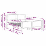 Bed Frame with Headboard Dark Grey 150 x 200 cm Fabric 3394259