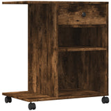Printer Stand with Wheels Smoked Oak 60x40x68.5 cm 840643