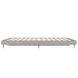 Bed Frame without Mattress Grey Sonoma 140x190 cm Engineered Wood 832283