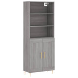 Highboard Grey Sonoma 69.5x34x180 cm Engineered Wood 3189947