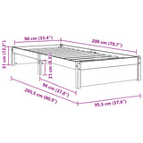 Bed Frame Solid-Pine 864007